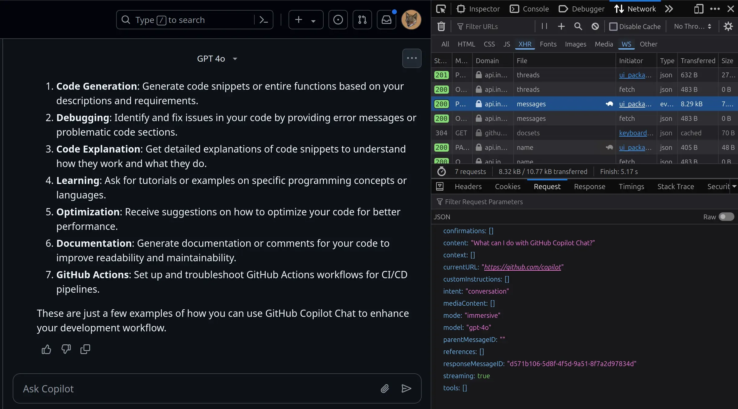 GitHub Web api structure
