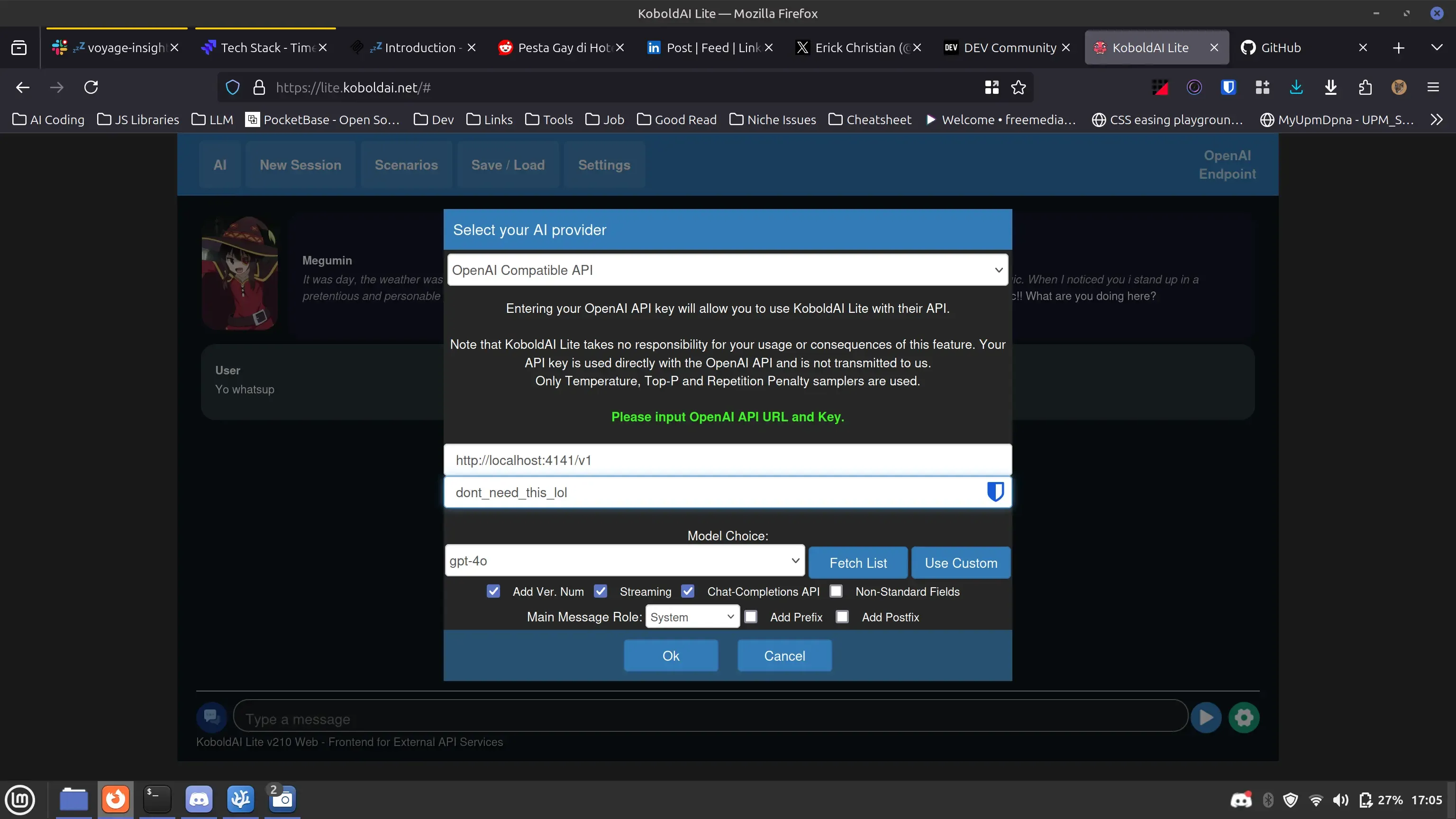 Using the API with KoboldAI