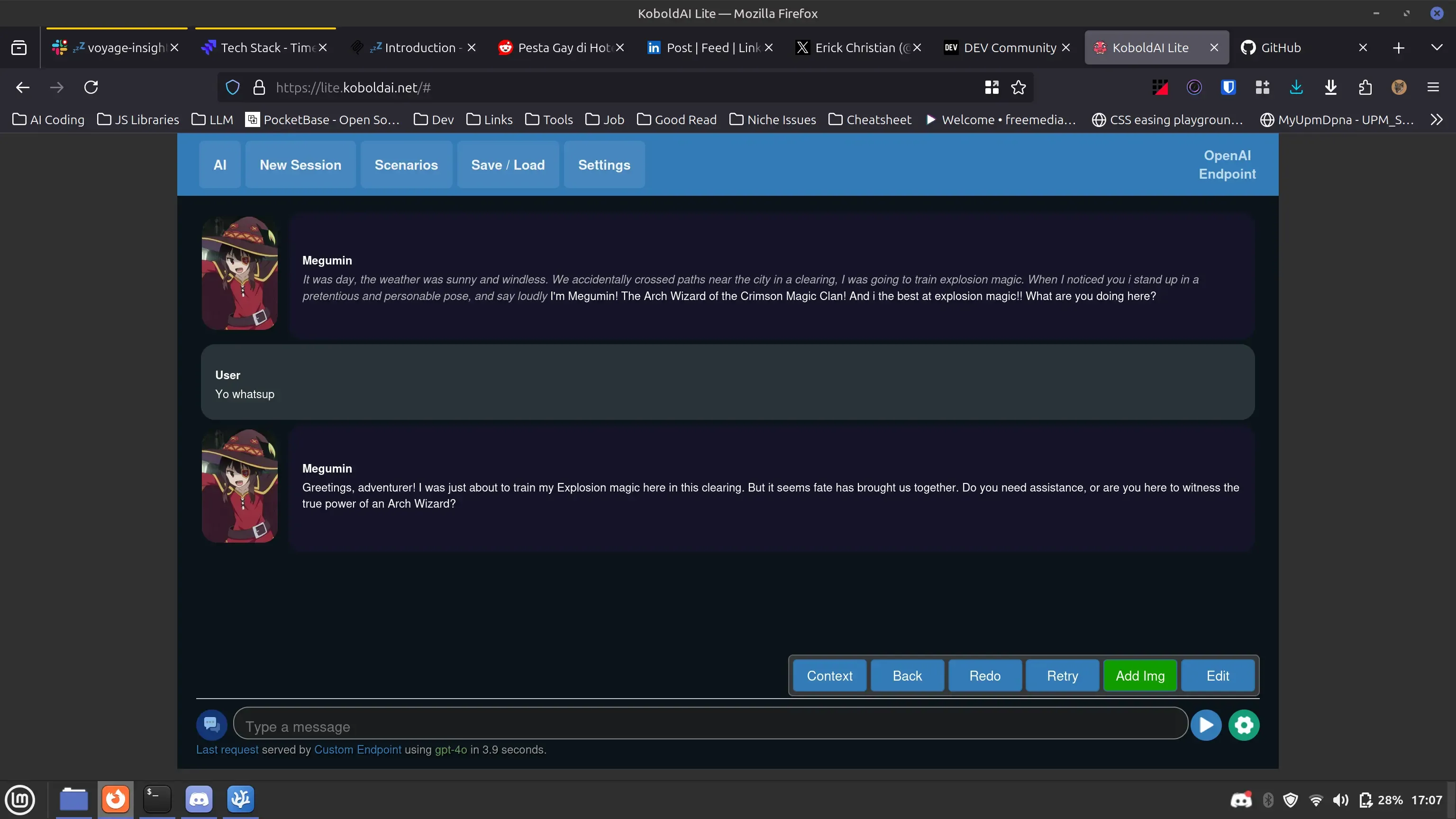 Megumin&#x27;s response